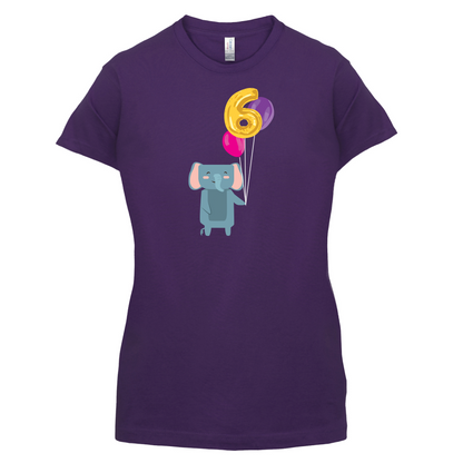 6th Birthday Elephant T Shirt