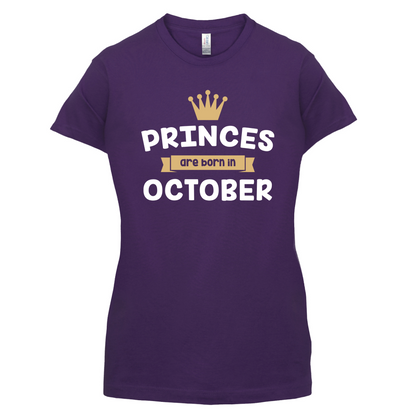 Princes Are Born In October T Shirt