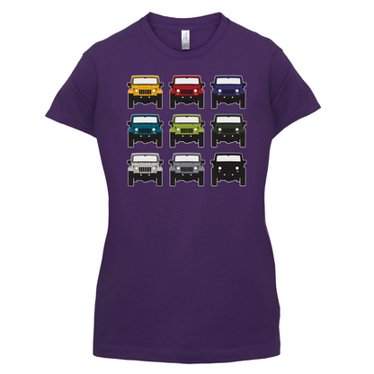 JW 9 Colour Car Grid T Shirt