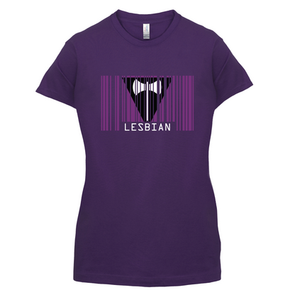 LGBT Barcode Flags - Lesbian T Shirt