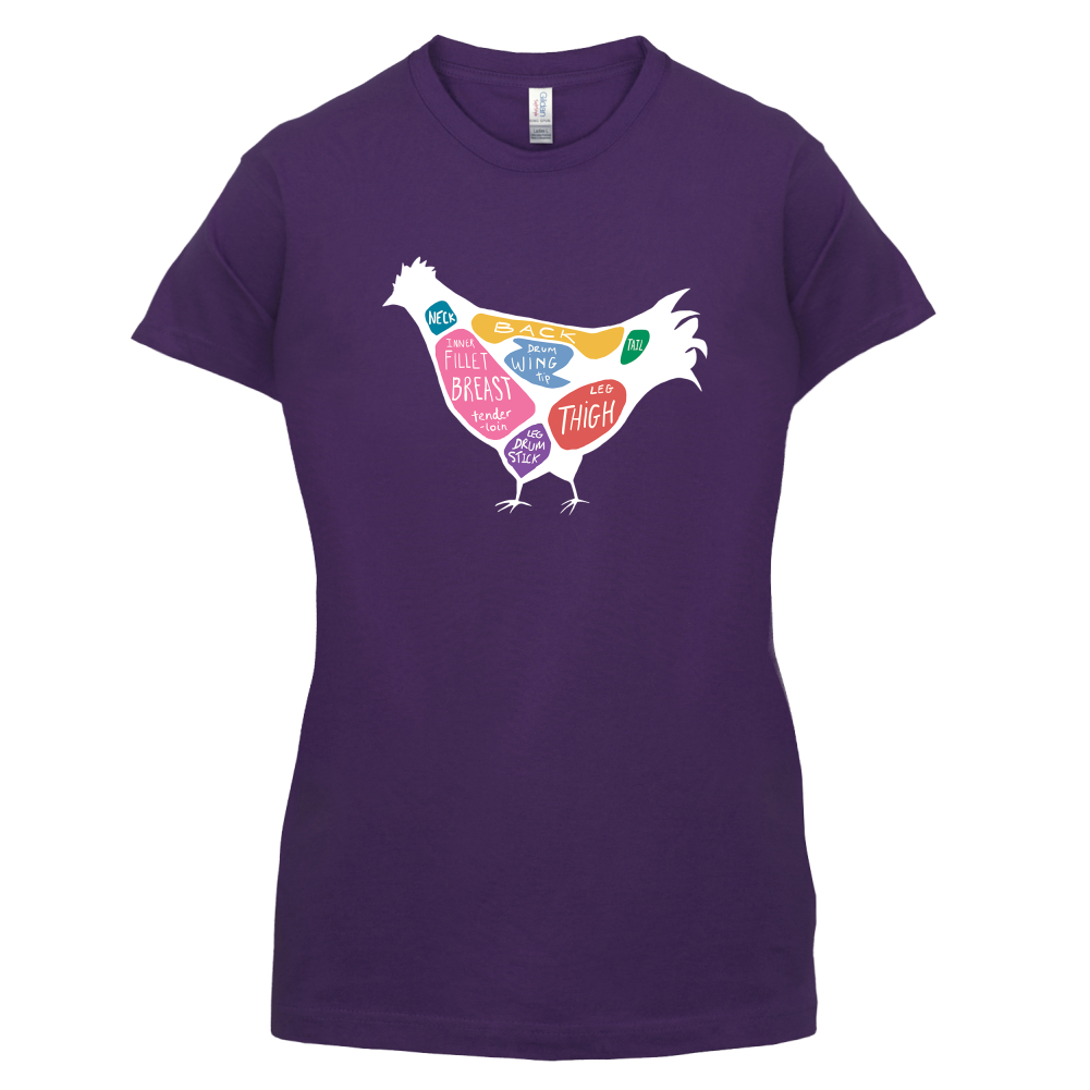 Butcher Chicken Diagram T Shirt