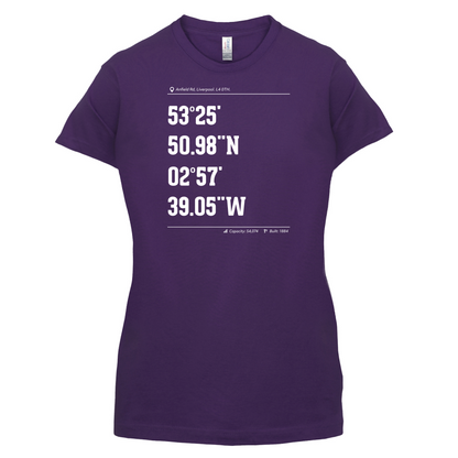 Stadium Coordinates Liverpool T Shirt