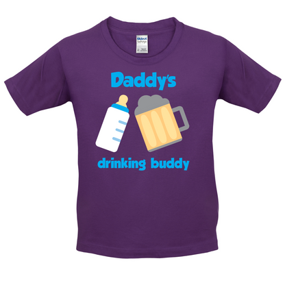 Daddy's Drinking Buddy Kids T Shirt
