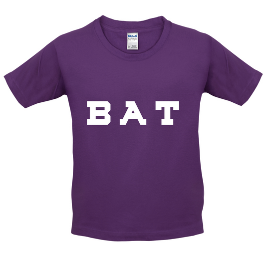 Justcie Bat College Style Kids T Shirt