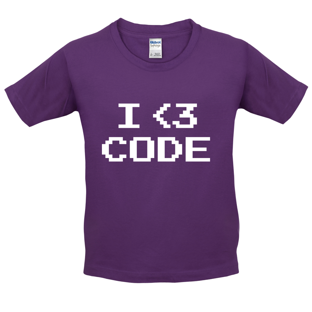 I Heart Code Kids T Shirt