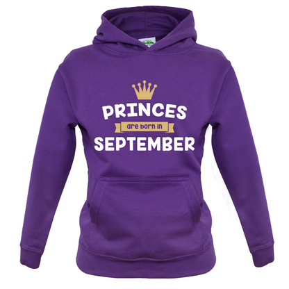 Princes Are Born In September Kids T Shirt