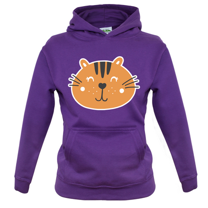 Smiley Face Tiger Kids T Shirt