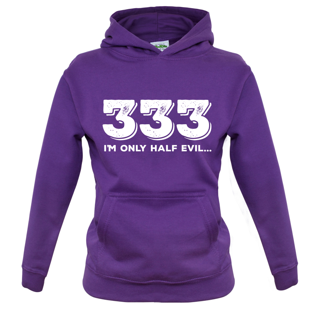 Half Evil 333 Kids T Shirt