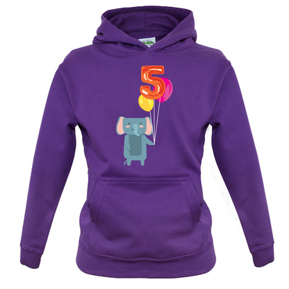 5th Birthday Elephant Kids T Shirt
