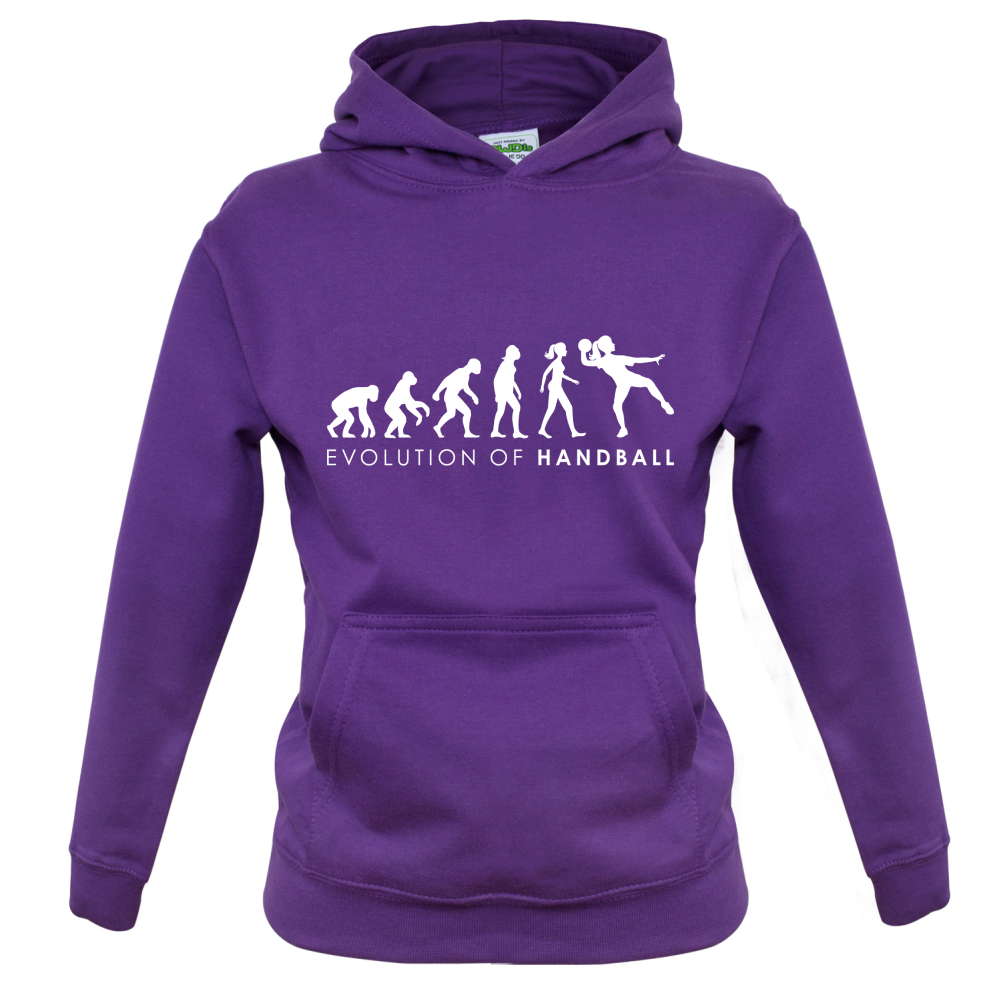 Evolution Of Woman Handball Kids T Shirt