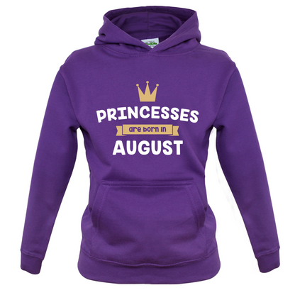 Princesses Are Born In August Kids T Shirt