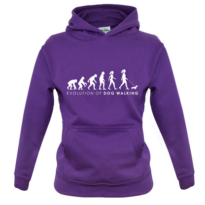Evolution Of Woman Dog Walking Kids T Shirt