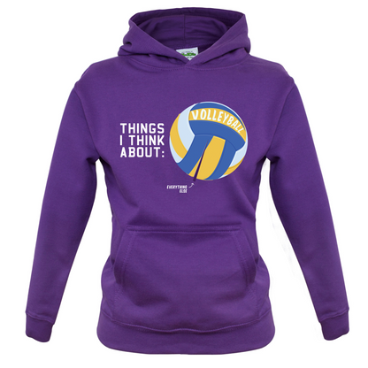 I Thiink About Volleyball Kids T Shirt