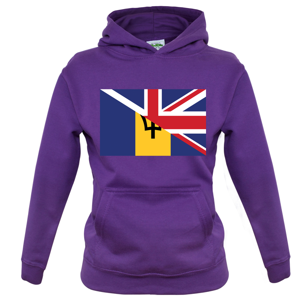 Half Barbados Half UK Kids T Shirt