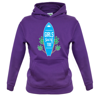 Girls Surf Too Kids T Shirt