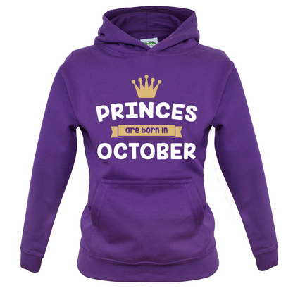 Princes Are Born In October Kids T Shirt