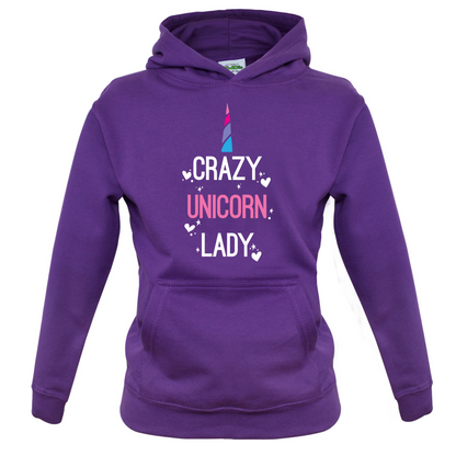 Crazy Unicorn Lady Kids T Shirt