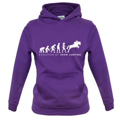 Evolution Of Woman Show Jumping Kids T Shirt