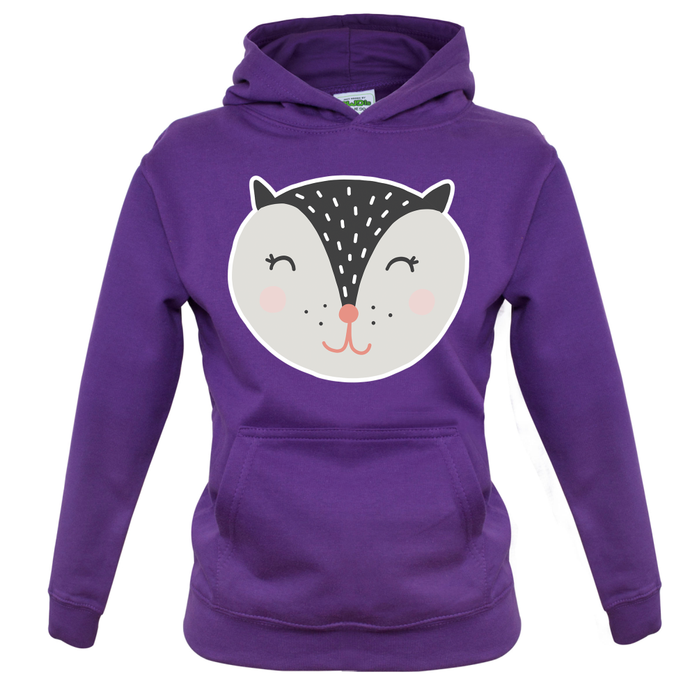 Smiley Face Badger Kids T Shirt