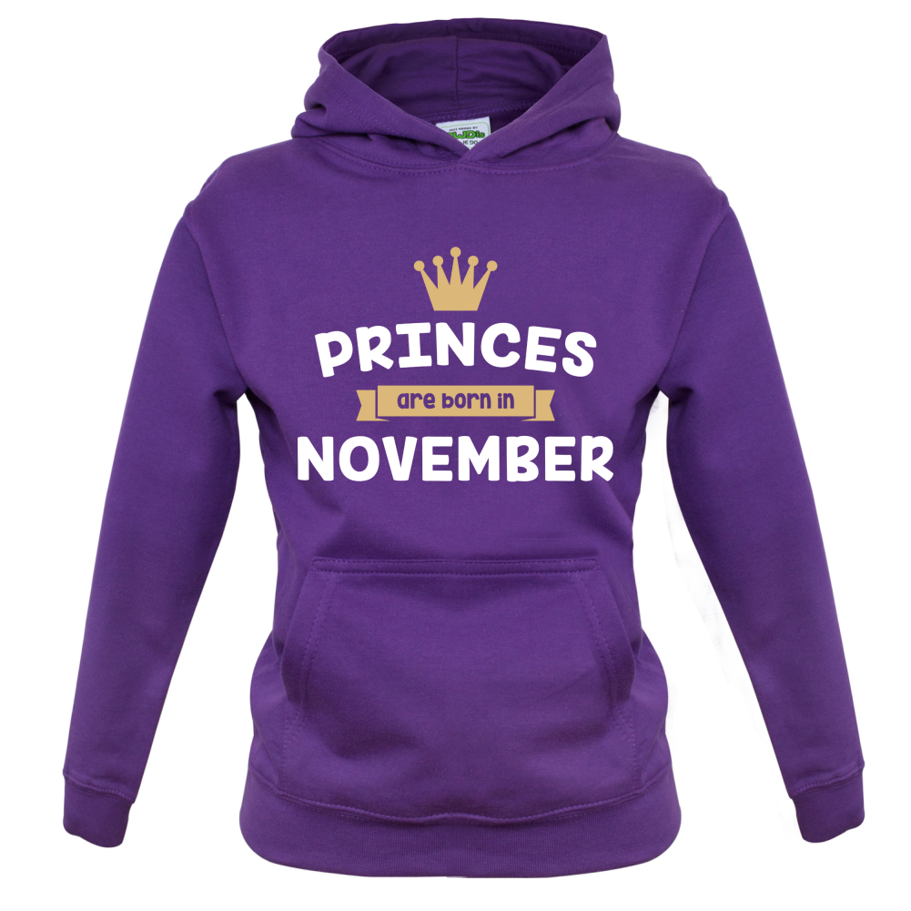 Princes Are Born In November Kids T Shirt