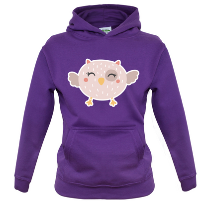 Smiley Face Baby Owl Kids T Shirt