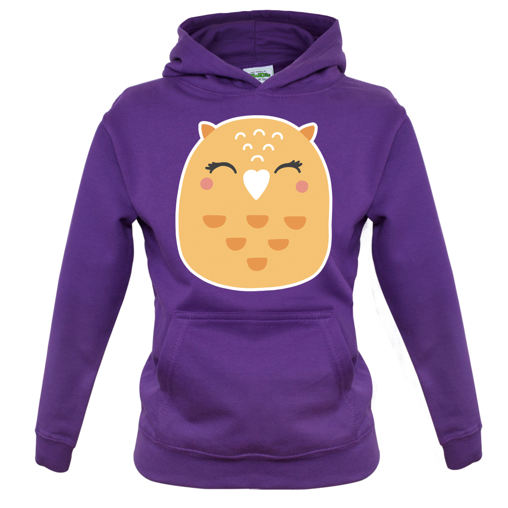 Smiley Face Mrs Owl Kids T Shirt