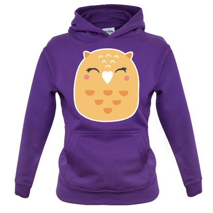 Smiley Face Mrs Owl Kids T Shirt