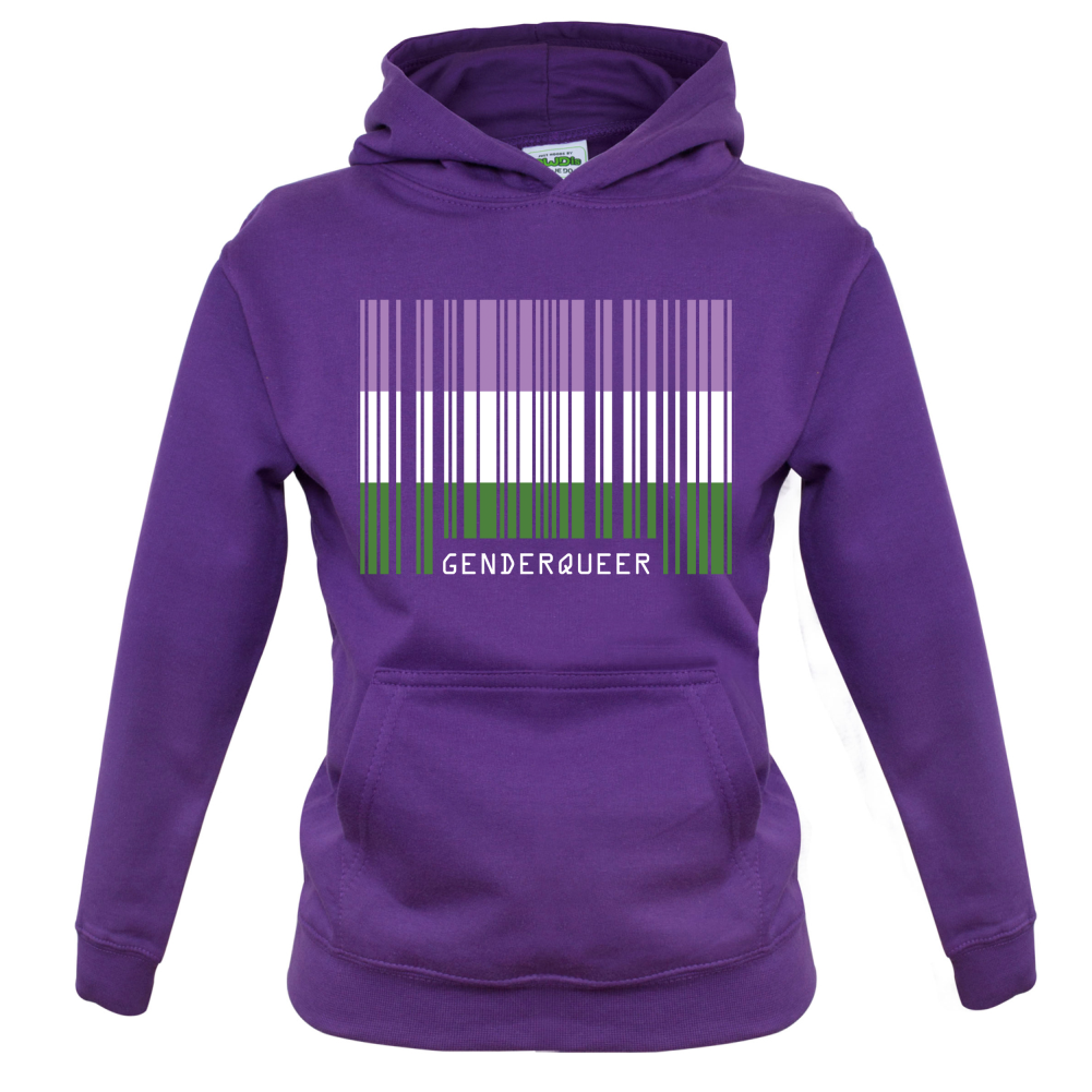LGBT Barcode Flags - Gender Queer Kids T Shirt