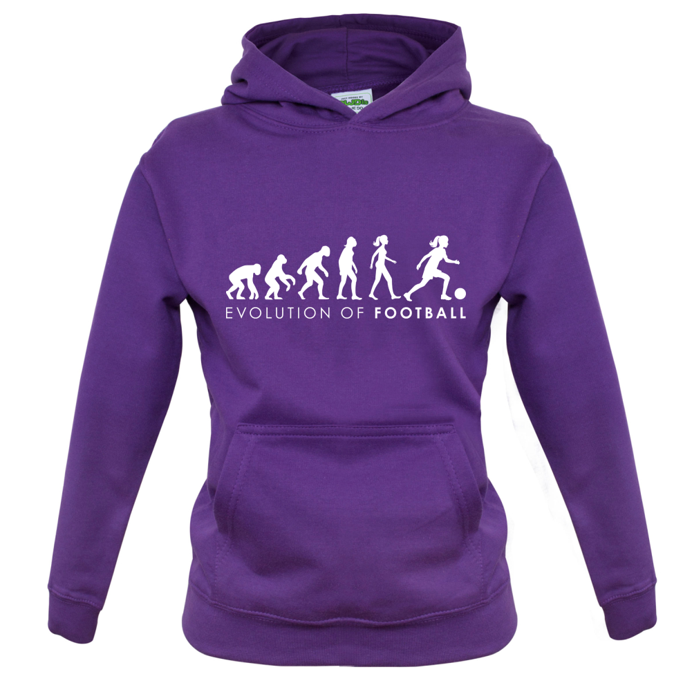 Evolution Of Woman Football Kids T Shirt