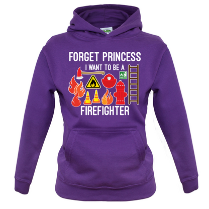 Forget Princess FireFighter Kids T Shirt