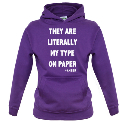 Literally My Type On Paper Kids T Shirt