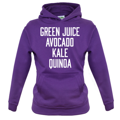 Green Juice Avocado Kale Kids T Shirt