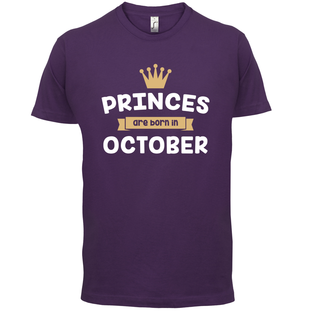 Princes Are Born In October T Shirt