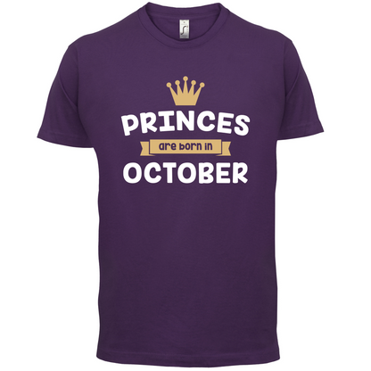 Princes Are Born In October T Shirt