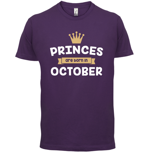 Princes Are Born In October T Shirt