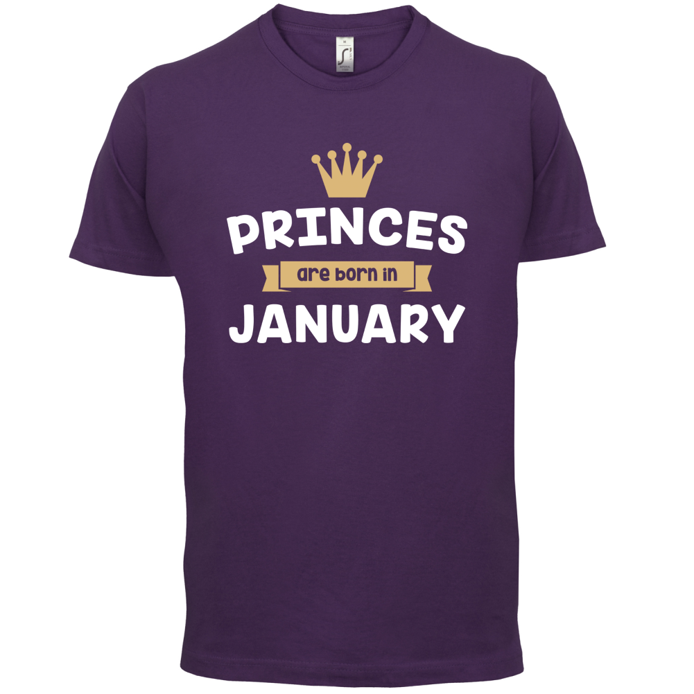 Princes Are Born In January T Shirt