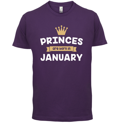 Princes Are Born In January T Shirt