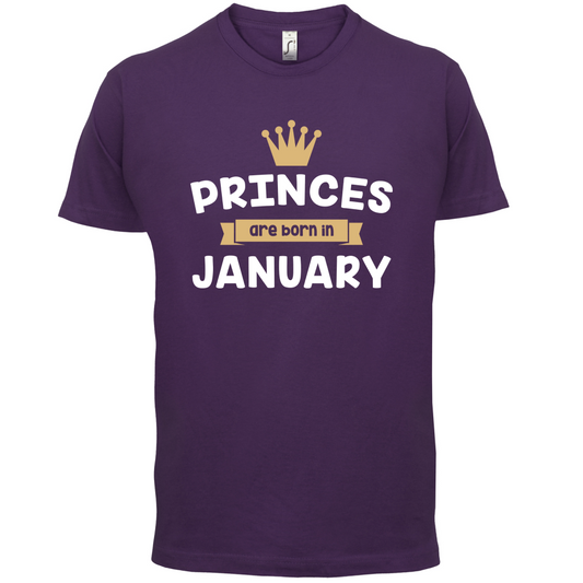 Princes Are Born In January T Shirt