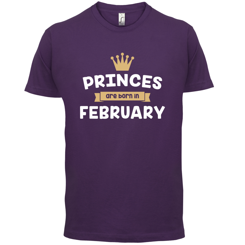 Princes Are Born In February T Shirt