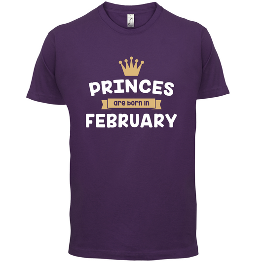 Princes Are Born In February T Shirt