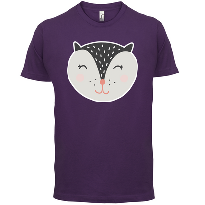 Smiley Face Badger T Shirt