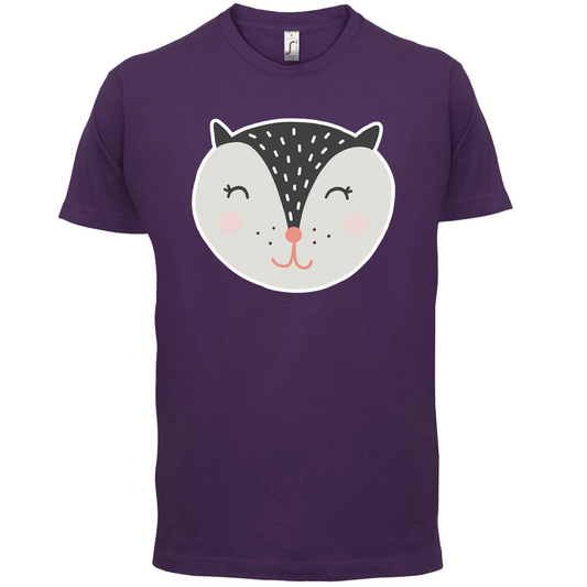 Smiley Face Badger T Shirt