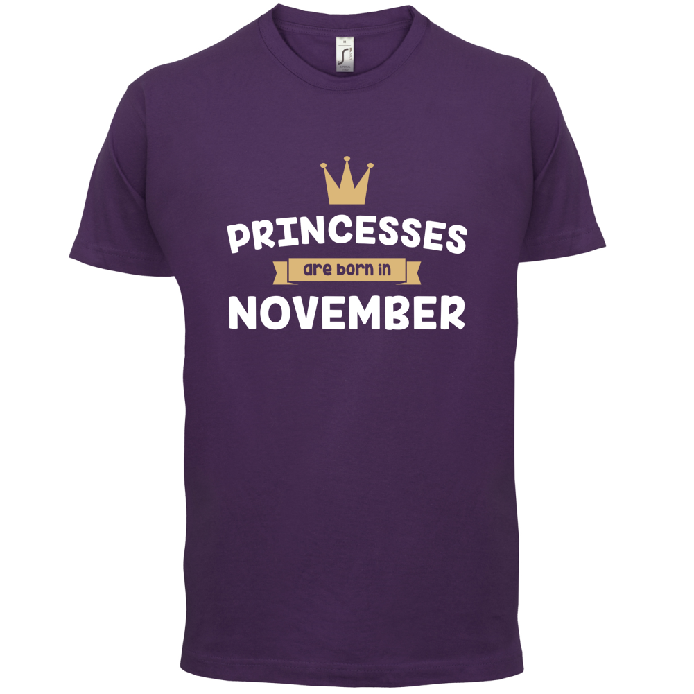 Princesses Are Born In November T Shirt