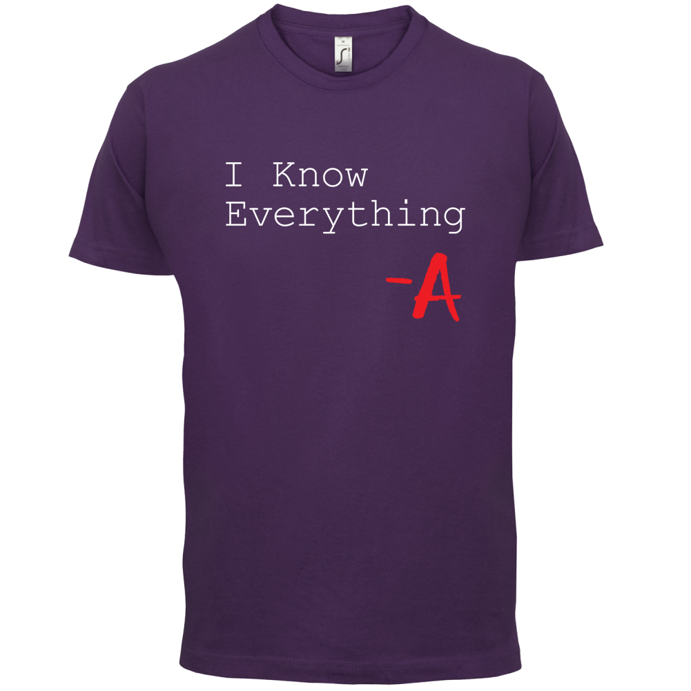 I Know Everything T Shirt