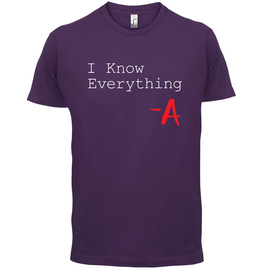 I Know Everything T Shirt