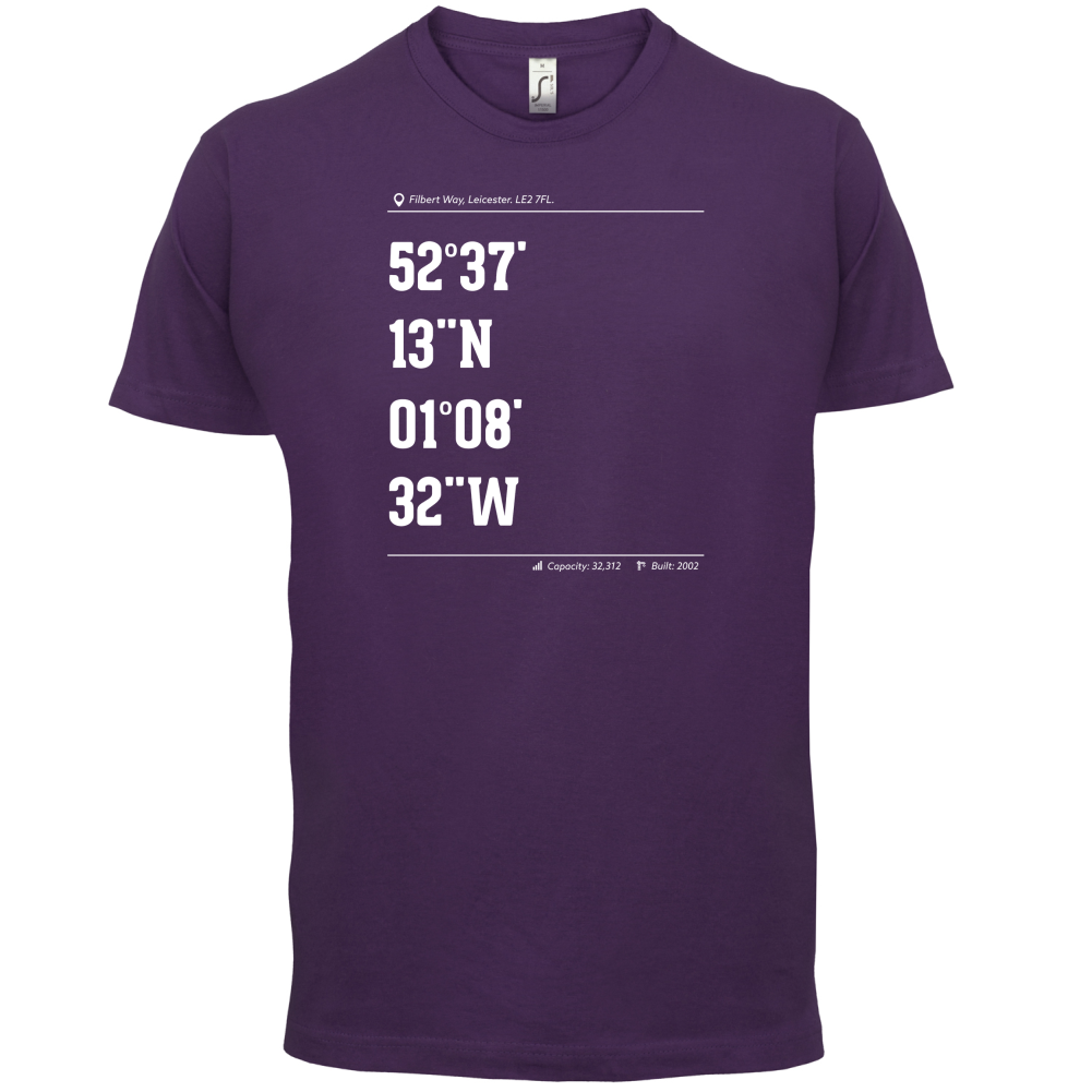 Stadium Coordinates Leicester T Shirt