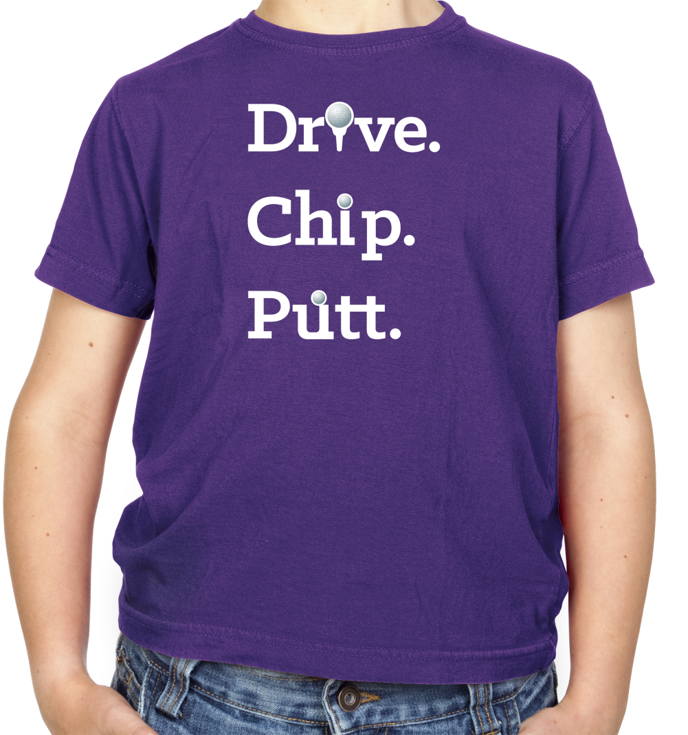 Drive Chip Putt Kids T Shirt