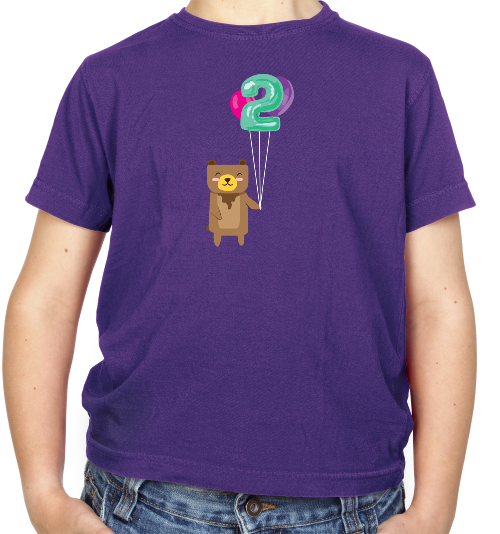 2nd Birthday Bear Kids T Shirt