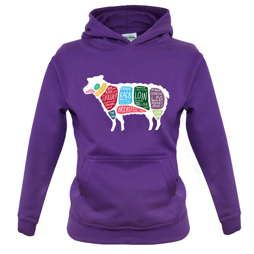 Butcher Sheep Diagram Kids T Shirt