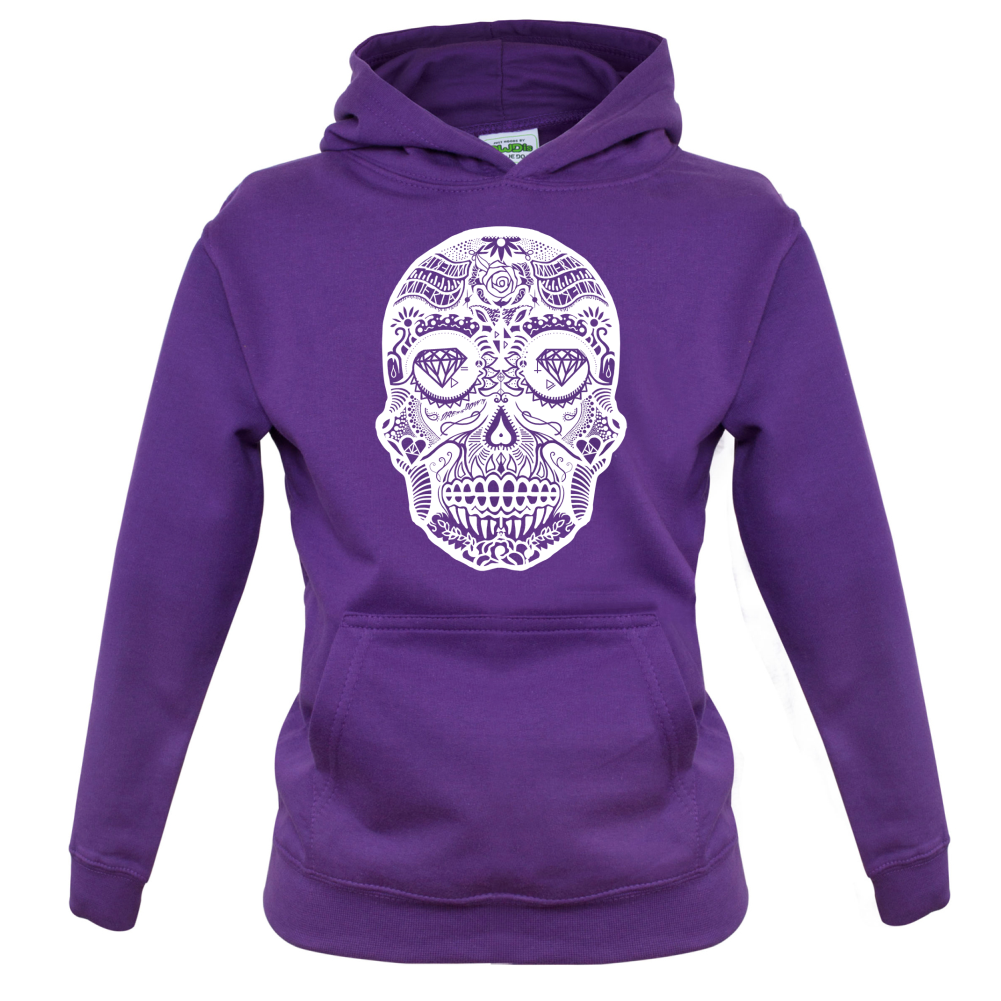 Mexican Sugar Candy Skull Kids T Shirt